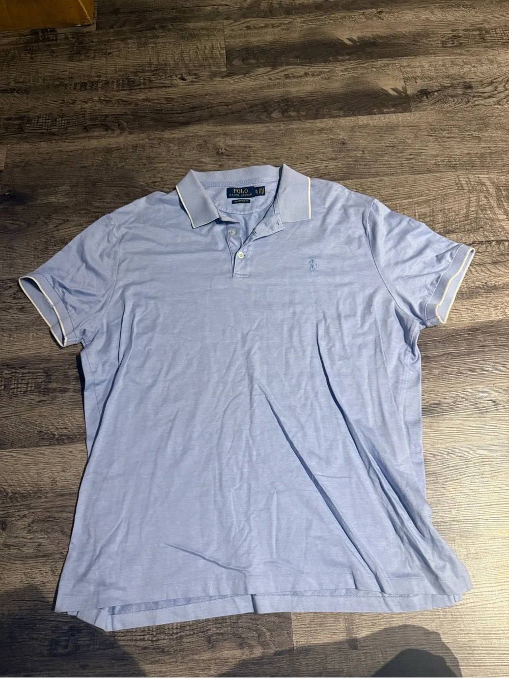 Ralph Lauren Light Blue Polo with White Trim